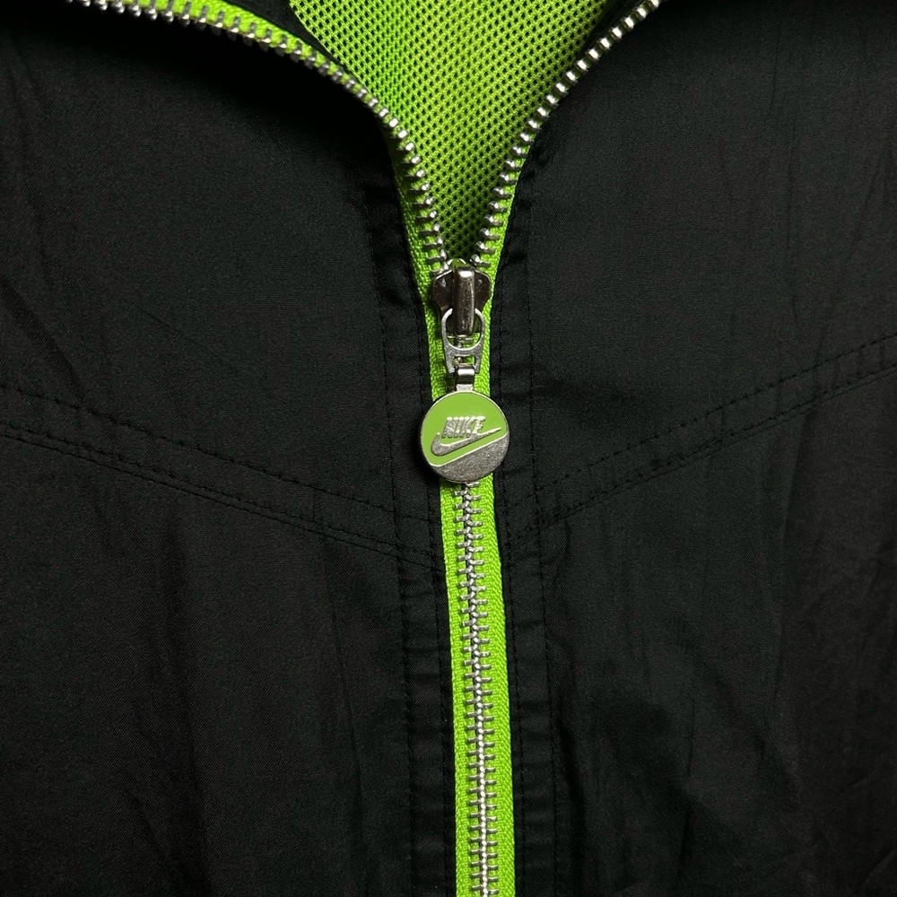 Nike Men's Zipper Closing Windbreaker Black Bomber Lightweight Jacket size XXL - Picture 2 of 6